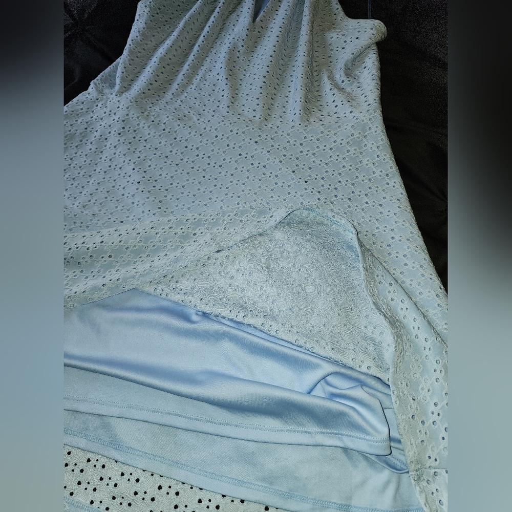 XL light blue double layer keyhole dress by Candie's NWOT - Picture 5 of 7